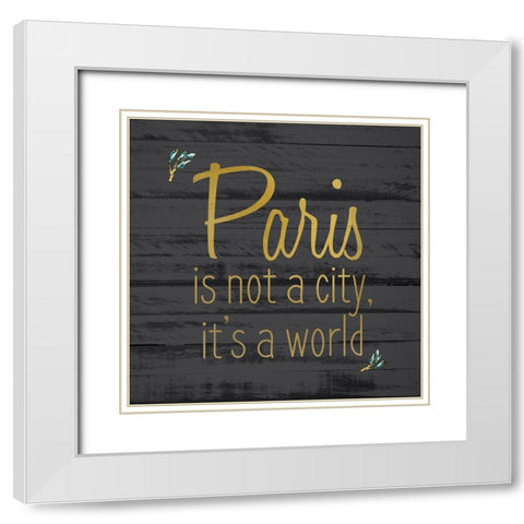 Paris 6 White Modern Wood Framed Art Print with Double Matting by Kimberly, Allen