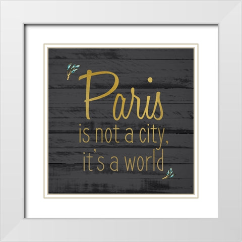 Paris 6 White Modern Wood Framed Art Print with Double Matting by Kimberly, Allen
