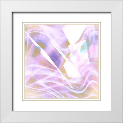 Prisms 1 White Modern Wood Framed Art Print with Double Matting by Kimberly, Allen