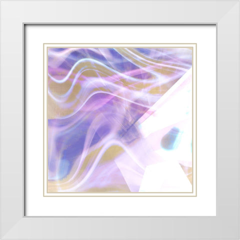 Prisms 2 White Modern Wood Framed Art Print with Double Matting by Kimberly, Allen