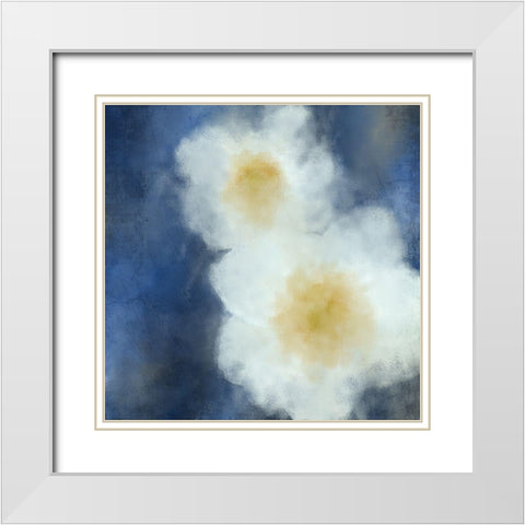 White Bloom White Modern Wood Framed Art Print with Double Matting by Allen, Kimberly