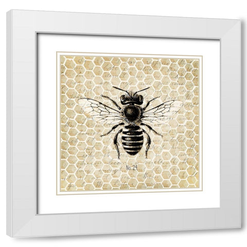 Honeycomb No 24 White Modern Wood Framed Art Print with Double Matting by Kimberly, Allen