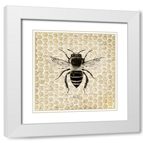 Honeycomb No 32 White Modern Wood Framed Art Print with Double Matting by Kimberly, Allen