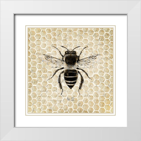 Honeycomb No 32 White Modern Wood Framed Art Print with Double Matting by Kimberly, Allen
