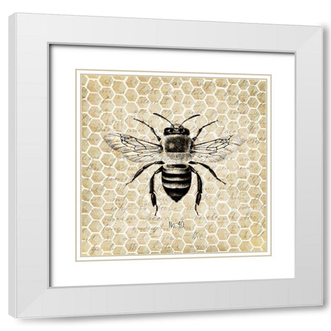 Honeycomb No 40 White Modern Wood Framed Art Print with Double Matting by Kimberly, Allen