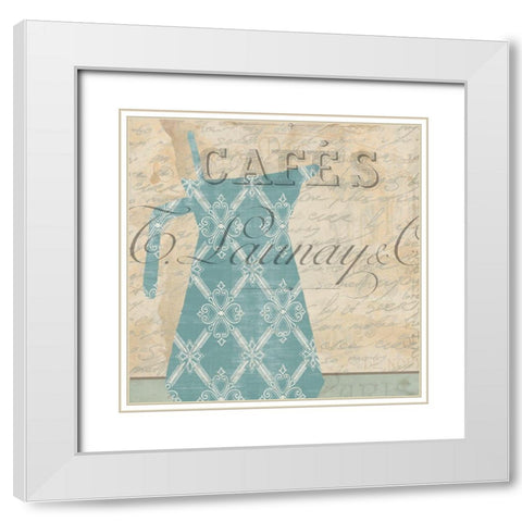 In the Kitchen 1  White Modern Wood Framed Art Print with Double Matting by Kimberly, Allen