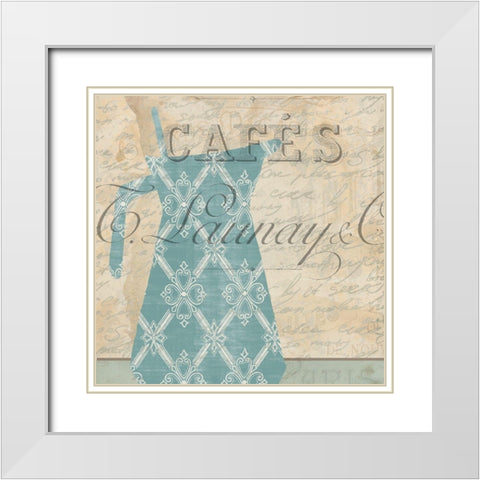 In the Kitchen 1  White Modern Wood Framed Art Print with Double Matting by Kimberly, Allen