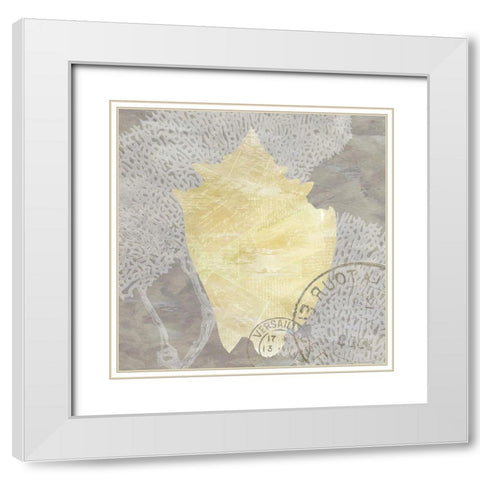 Neutral Shell 2 White Modern Wood Framed Art Print with Double Matting by Kimberly, Allen