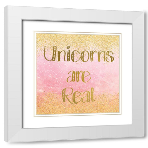 Unicorns are Real 2 White Modern Wood Framed Art Print with Double Matting by Kimberly, Allen