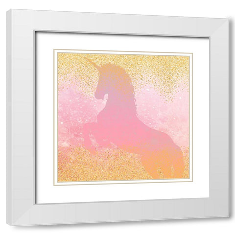 Unicorns are Real 3 White Modern Wood Framed Art Print with Double Matting by Kimberly, Allen