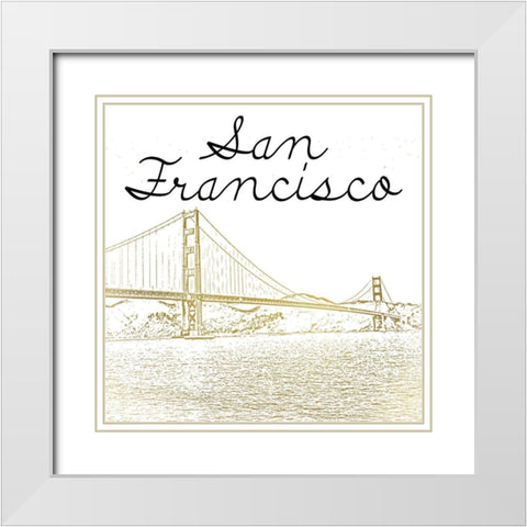 San Francisco White Modern Wood Framed Art Print with Double Matting by Kimberly, Allen