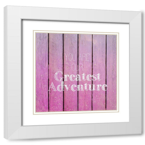 Greatest Adventure 2 White Modern Wood Framed Art Print with Double Matting by Kimberly, Allen