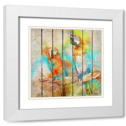 Two of a Kind White Modern Wood Framed Art Print with Double Matting by Kimberly, Allen