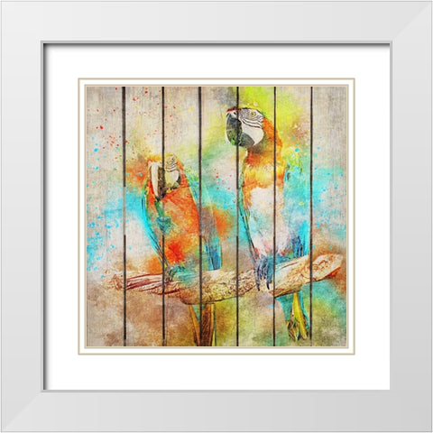 Two of a Kind White Modern Wood Framed Art Print with Double Matting by Kimberly, Allen
