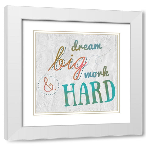 Dreamers 2 White Modern Wood Framed Art Print with Double Matting by Kimberly, Allen