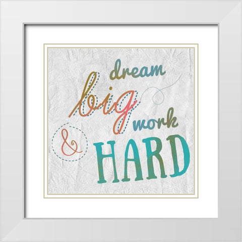 Dreamers 2 White Modern Wood Framed Art Print with Double Matting by Kimberly, Allen