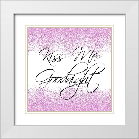 Kiss Me White Modern Wood Framed Art Print with Double Matting by Kimberly, Allen