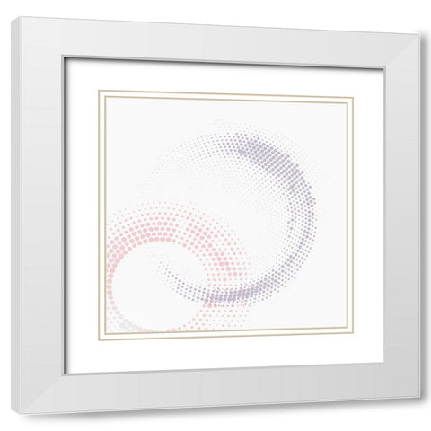 Soft Circle 1 White Modern Wood Framed Art Print with Double Matting by Kimberly, Allen