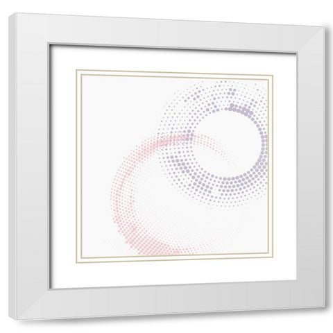 Soft Circle 2 White Modern Wood Framed Art Print with Double Matting by Kimberly, Allen