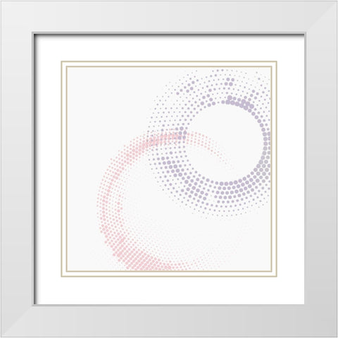 Soft Circle 2 White Modern Wood Framed Art Print with Double Matting by Kimberly, Allen
