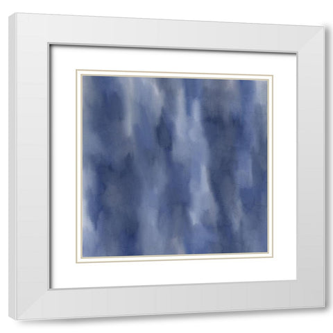 Shades of Indigo White Modern Wood Framed Art Print with Double Matting by Allen, Kimberly