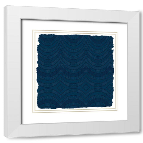 Navy Pink 1 White Modern Wood Framed Art Print with Double Matting by Allen, Kimberly