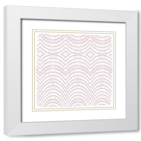 Navy Pink 2 White Modern Wood Framed Art Print with Double Matting by Kimberly, Allen