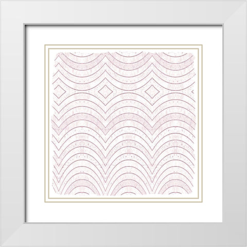 Navy Pink 2 White Modern Wood Framed Art Print with Double Matting by Kimberly, Allen