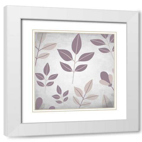 Muted Purple 1 White Modern Wood Framed Art Print with Double Matting by Kimberly, Allen
