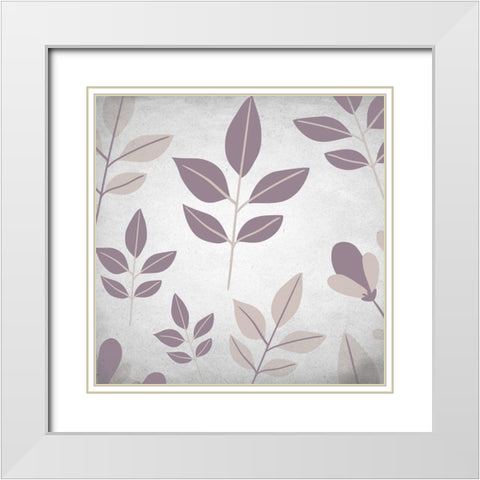 Muted Purple 1 White Modern Wood Framed Art Print with Double Matting by Kimberly, Allen