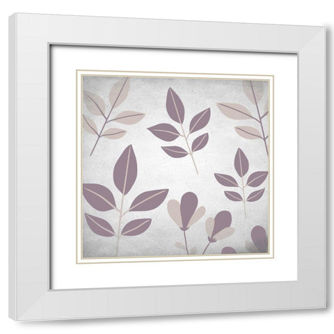 Muted Purple 2 White Modern Wood Framed Art Print with Double Matting by Kimberly, Allen