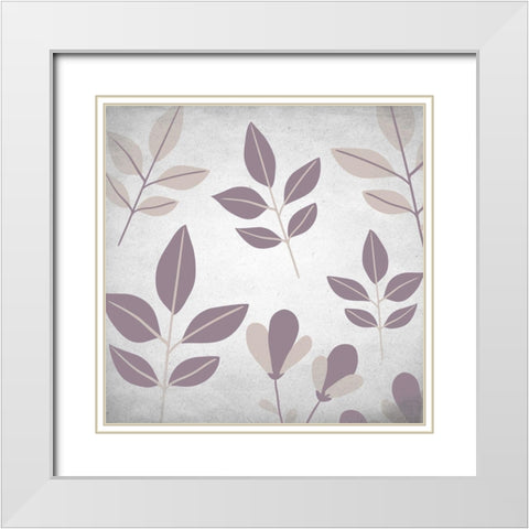 Muted Purple 2 White Modern Wood Framed Art Print with Double Matting by Kimberly, Allen