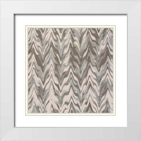 Pattern C White Modern Wood Framed Art Print with Double Matting by Kimberly, Allen