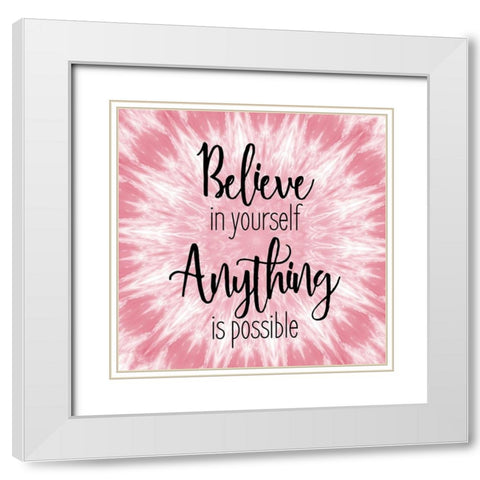 She Believed 3 White Modern Wood Framed Art Print with Double Matting by Kimberly, Allen