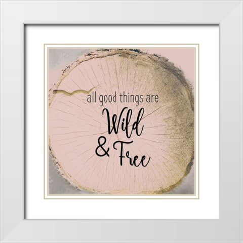 All Things 1 White Modern Wood Framed Art Print with Double Matting by Kimberly, Allen
