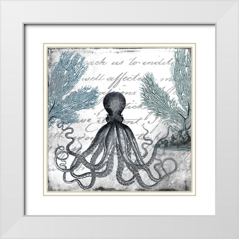 Under the Sea 2 White Modern Wood Framed Art Print with Double Matting by Kimberly, Allen