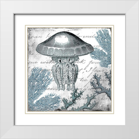 Under the Sea 3 White Modern Wood Framed Art Print with Double Matting by Kimberly, Allen