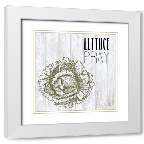 Vegetables 1 White Modern Wood Framed Art Print with Double Matting by Kimberly, Allen