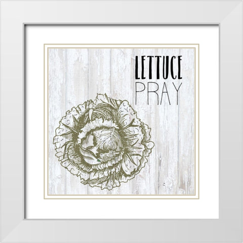 Vegetables 1 White Modern Wood Framed Art Print with Double Matting by Kimberly, Allen