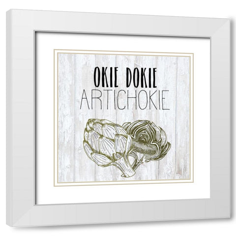 Vegetables 4 White Modern Wood Framed Art Print with Double Matting by Kimberly, Allen