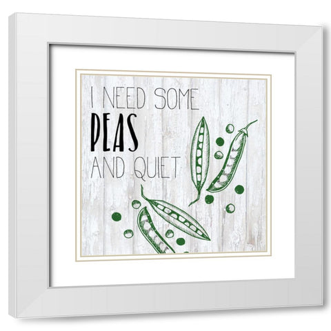 Vegetables 6 White Modern Wood Framed Art Print with Double Matting by Kimberly, Allen