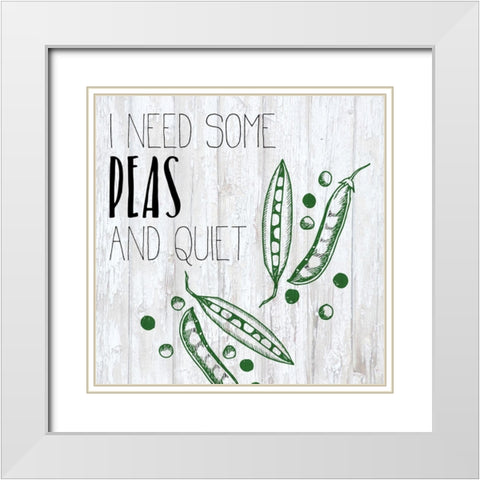 Vegetables 6 White Modern Wood Framed Art Print with Double Matting by Kimberly, Allen