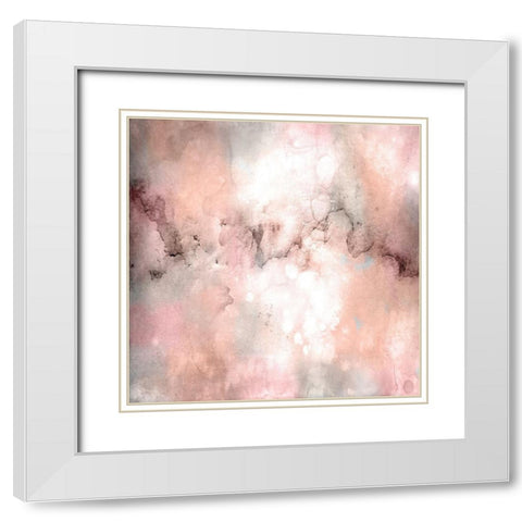 Blush Tones White Modern Wood Framed Art Print with Double Matting by Kimberly, Allen