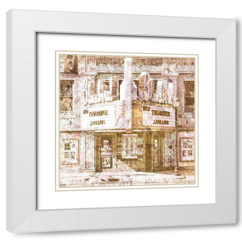 Marquee 4 White Modern Wood Framed Art Print with Double Matting by Kimberly, Allen