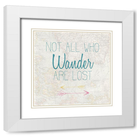 Adventures 2 White Modern Wood Framed Art Print with Double Matting by Kimberly, Allen