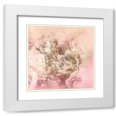 Blush and Gold 1 White Modern Wood Framed Art Print with Double Matting by Kimberly, Allen