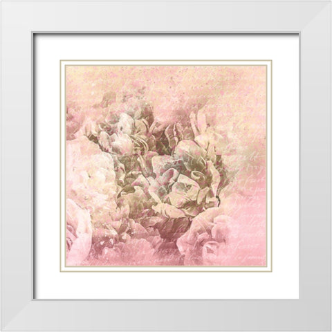 Blush and Gold 1 White Modern Wood Framed Art Print with Double Matting by Kimberly, Allen