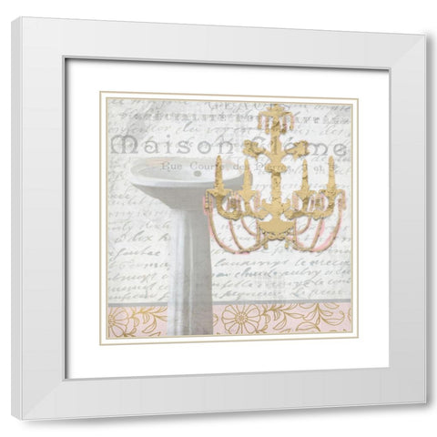 Le Bain 2 White Modern Wood Framed Art Print with Double Matting by Kimberly, Allen