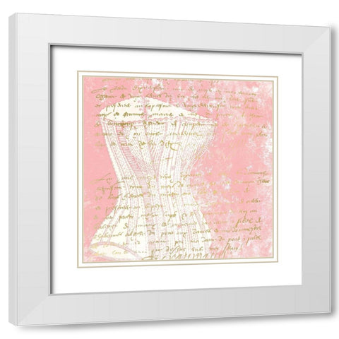 Corset 1 White Modern Wood Framed Art Print with Double Matting by Kimberly, Allen