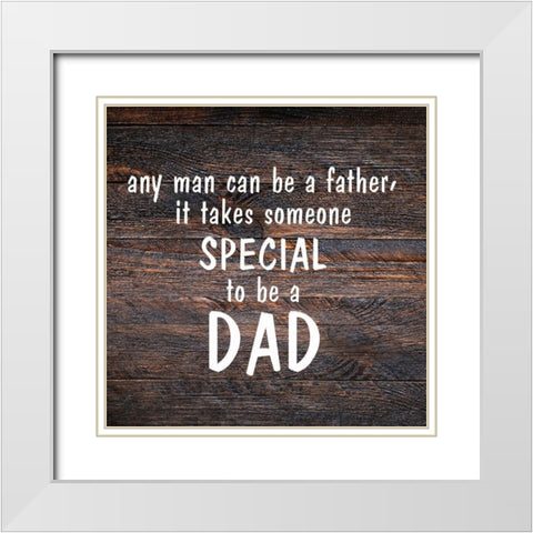 Any Man White Modern Wood Framed Art Print with Double Matting by Kimberly, Allen